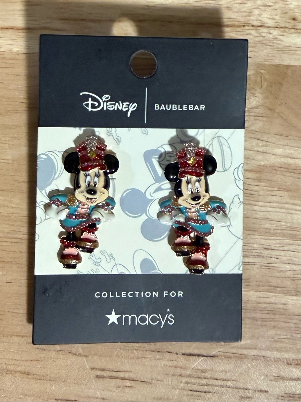 Disney BaubleBar Minnie Mouse Earrings Leader of the Band Drum Major Enamel